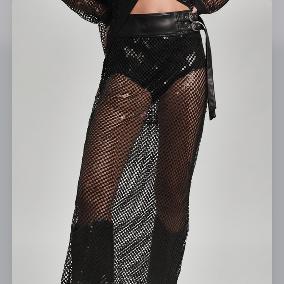 Brand New Women’s Pilcro Chainmail Maxi Skirt - Picture 2 of 12